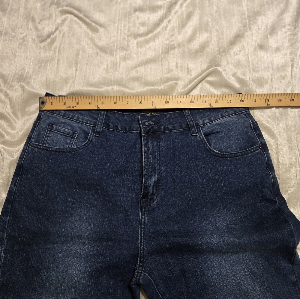 Embroidered Flare Jeans By L & B size 14 Worn Once! - Picture 8 of 12